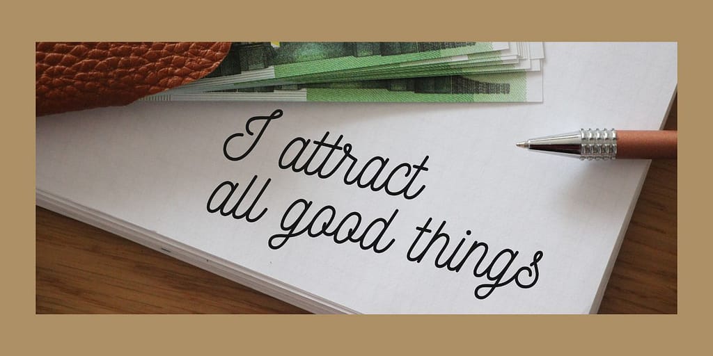 "I attract all good things" a powerful affirmation to live by.