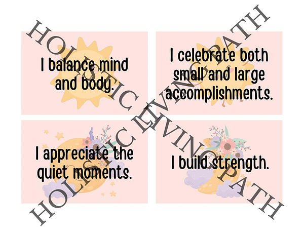 Purchase your 64 self-improvement affirmation card deck today!
