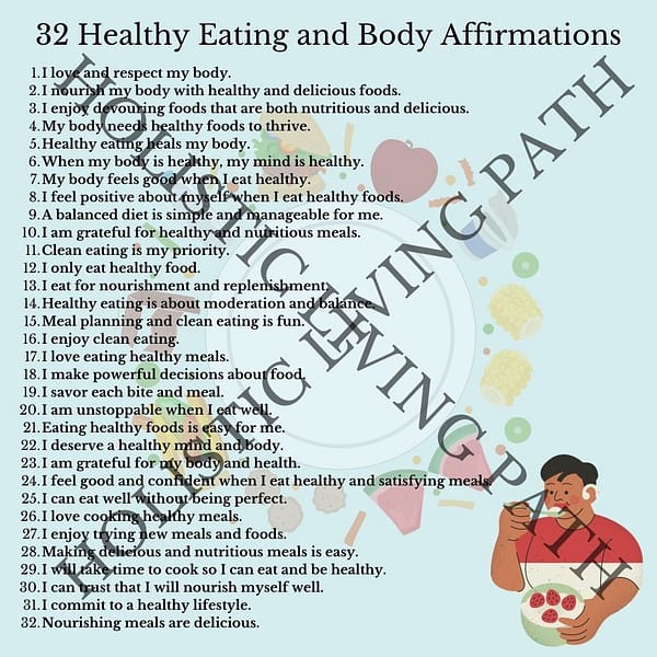 32 EATING AND BODY AFFIRMATIONS