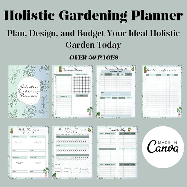 Holistic Gardening Planner Printable created by HLP