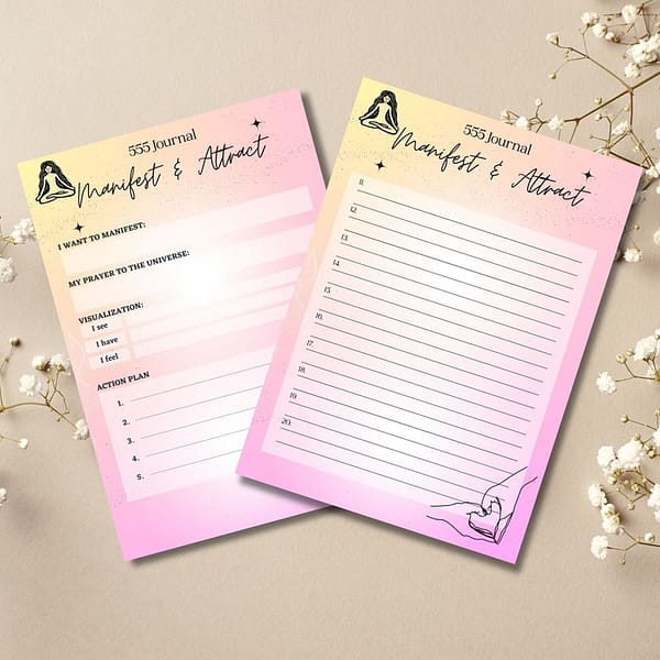 555 Journal - Manifest & Attract Ideal Reality Digital Planner Mockup 4