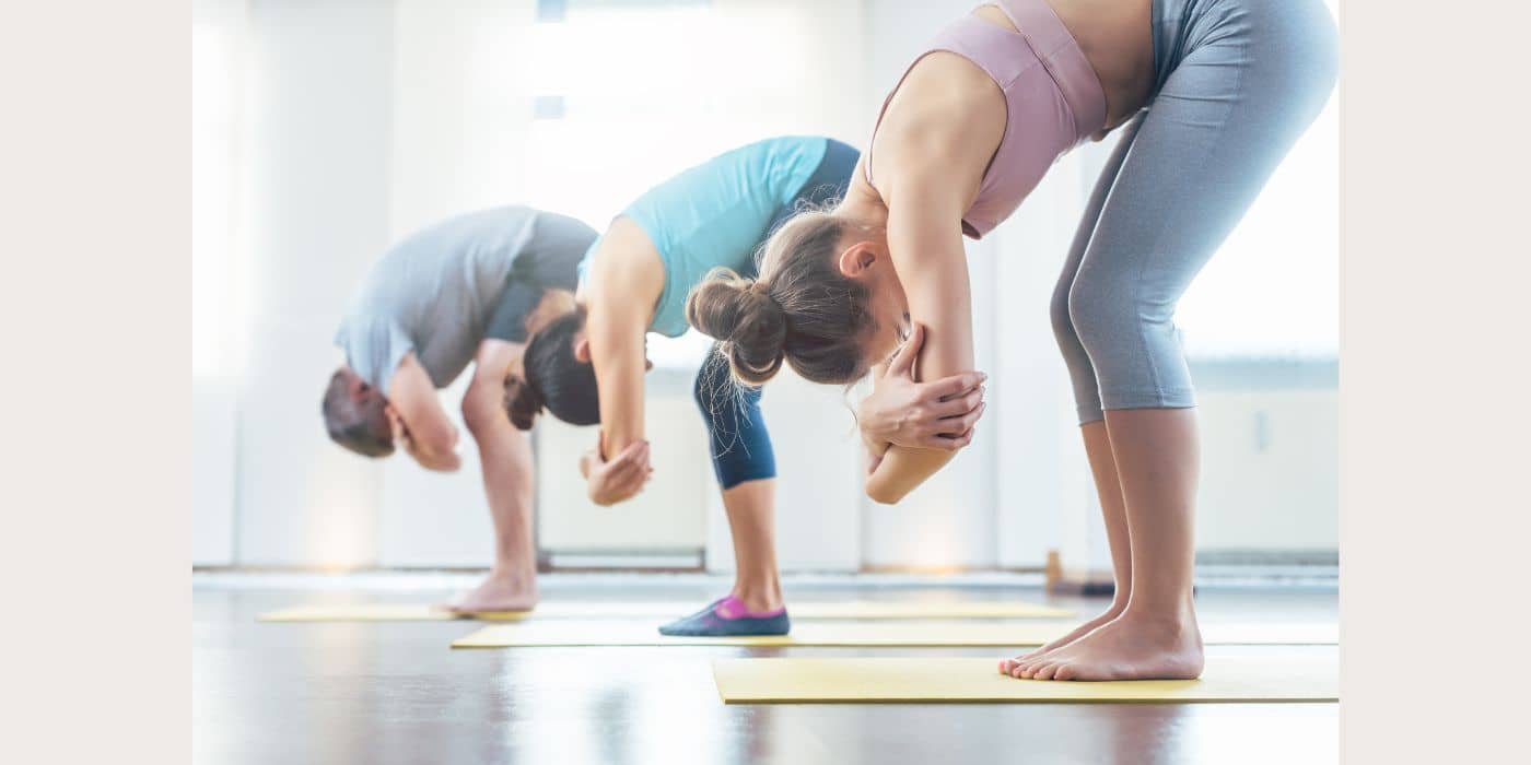 People in ragdoll yoga pose.